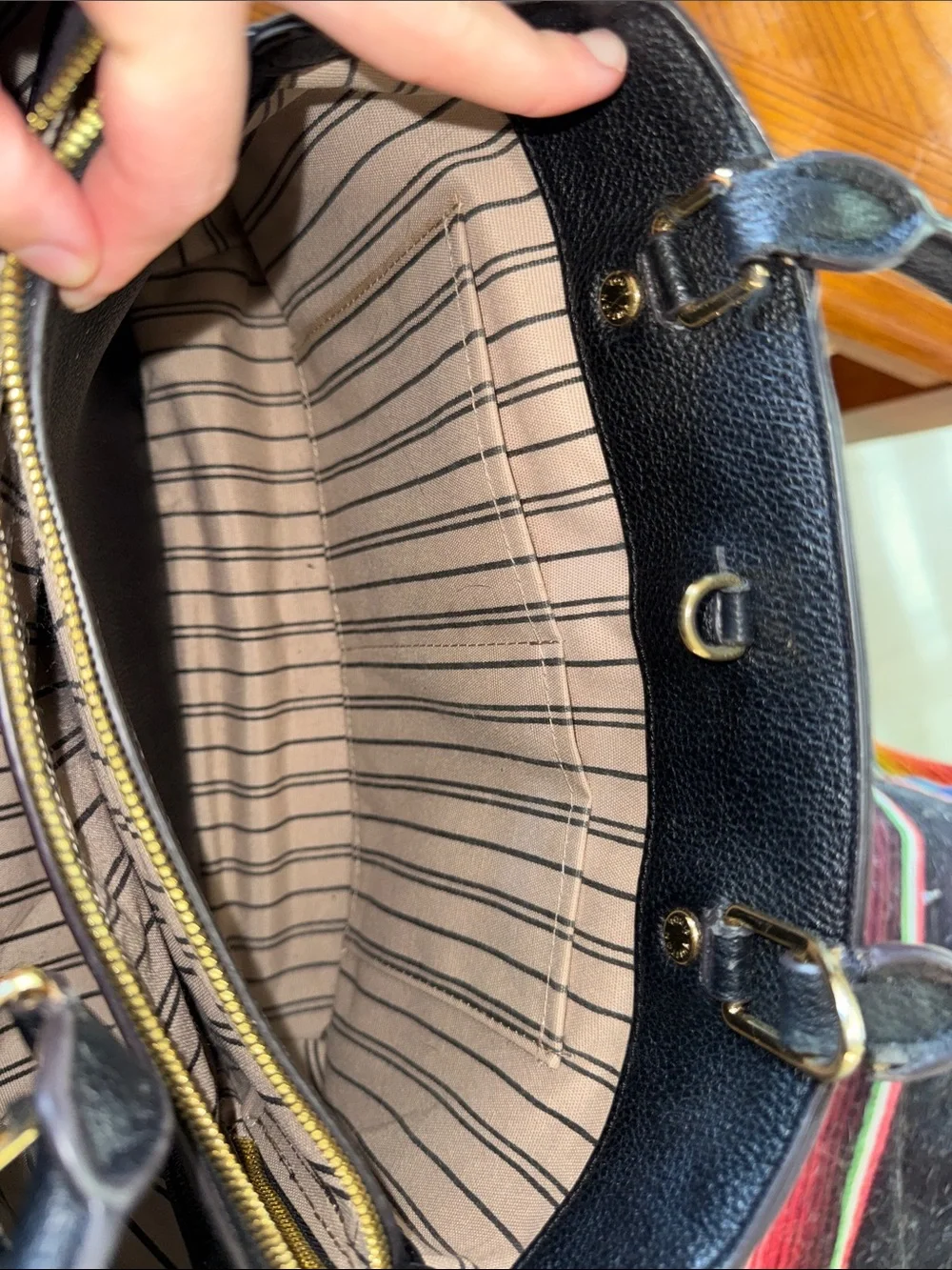 Louis Vuitton Black Montaigne Purse
